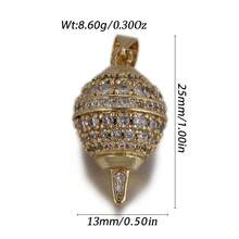 1pc Copper Creative New Easter Egg Hot Air Balloon Pendant, DIY Bracelet Necklace Phone Chain Jewelry Accessory - Multicolor - View 2