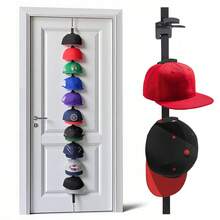 1 buah Rak Topi Baseball Dua Sisi - Dengan Kait dan Gantungan, Pengatur Topi yang Cocok untuk Pintu Kamar Tidur - View 8