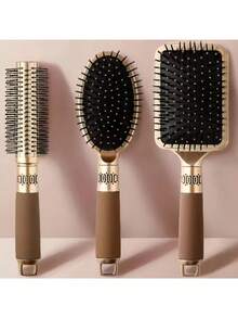 3pcs Comb And Brush Set, Unisex, Wide-Tooth Comb And Smooth Hair Brush, Suitable For Wet, Dry, Curly And Straight Hair. An Ideal Holiday Gift For Friends And Family, Also Great For Holidays And Halloween. Keywords: Comb, Brush, Edge Brush, Combing Hair, Hair Comb, Detangling Comb, Ball Comb, Mini Hair Brush - Multicolor - View 18