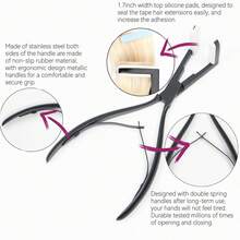 Tape In Hair Extensions Pliers Black Sealing Hair Extension Pliers Professional Hair Extension Tools 8Inch For Hair Stylist Hair Extensions Tools Kits - View 8