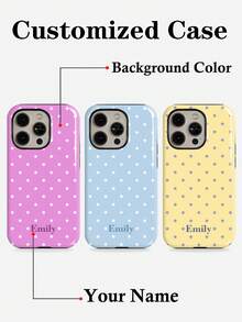 Customized Minimalist Star & Letter Slogan 2-In-1 Glossy Filmstrip Hard Phone Case, Suitable For IPhone 11/12/13/14/15/16 17 Pro Max - Multicolor - View 1