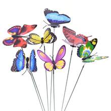 10/25 pezzi Picchetti a forma di farfalla - Brillano al buio, perfetti per decorazioni da giardino e prato, senza bisogno di alimentazione elettrica - Stili multipli - Visualizzare 10