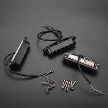 Alnicov 3PCS Guitar Mini Humbucker Pickups,Neck Middle Bridge SSS Pickups Set For Strat ST Style Guitar Accessory Parts,Black - trắng - Xem 2