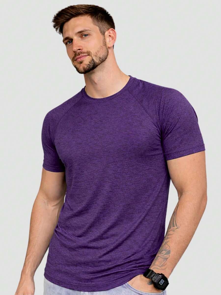 Men Outdoor Tees & Tanks - Púrpura polvoriento - Ver 1