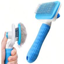 Manual Pet Hair Cleaning Roller, Pet Hair Cleaning Brush, Reusable Pet Hair Roller With Built-In Lint Collector, Reusable Furniture, Carpet, Clothing Cleaning Tool - Blue - View 2