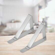 6pcs Stainless Steel Tablecloth Clip, Adjustable Tablecloth Clip, Triangular Fixed Clip - Multicolor - View 4