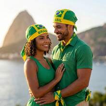 Unisex Bandana Hat Brazil World Cup Fan - Estándar - Ver 1