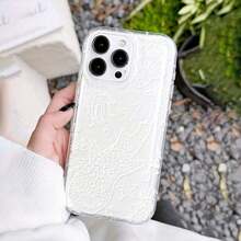 1pc New Ultra-Slim Shockproof Phone Case The Ocean White Outline Phone Case Offers A Comfortable Grip And Effectively Protects Your Phone From Impacts And Drops. It Is Compatible With Various For  Models, Including Cases For The 16/15/14/13/12, 11 Pro Max/Plus/X/8/7. This Makes It A Popular Birthday Gift For Friends Or Partners, As Well As A Business Gift. It Is Durable, Resistant To Stains And Fingerprints, And Is A New High-Quality Transparent TPU Soft Gel Protective Case. Get Your Phone A Brand-New Sidekick! Summer  17 Pro Max Case  17 Case  17 Pro Case  17 Plus Case Clear Phone Case  15 Case  16 Case  16 Plus Case - 1pc - 查看 5