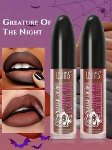 Ushas, Liquid Lip Gloss Matte Lipstick Misty Black Lip Honey Long Lasting Easy To Color Moisturizing Holiday Party Lipstick Valentine's Day Gifts - #1 - 查看 2