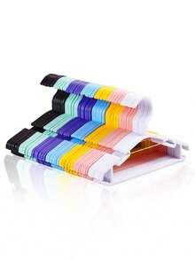 20 piezas de perchas para ropa de bebé, perchas de plástico para prendas de vestir de infantes, organizador de armario para bebés y niños - Multicolor - Ver 8