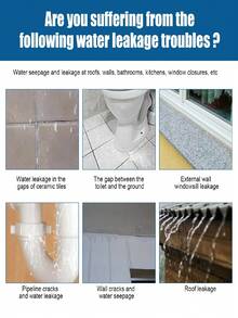 JUE FISH 多用途透明防水密封胶，透明防水涂层，适用于浴室、阳台、屋顶防漏（新旧版本随机发货） - T-6000 - 查看 4