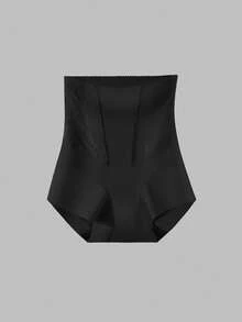 Pantalones moldeadores sin costuras de cintura alta para mujer, leggings de control de abdomen - Negro - Ver 6