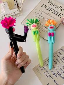 1 PC Mechanical Boxing Stress Relieving Pen Cartoon Funny Big Mouth Ballpoint Pen Student Entertainment Creative Gift Pen Reward - Multicolor - View 2