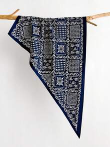 1pc Versatile Cashew Flower Print Scarf/Shawl, Suitable For Daily, Office, And Vacation Wear - Brown - View 12