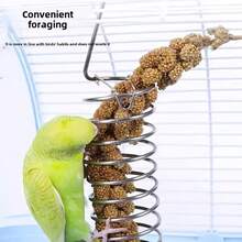 Stainless Steel Bird Feeder - Durable Multi-Compartment Parrot Food And Seed Tray, Sturdy Parrot And Parrot Foraging Toy, Natural Beak Health Food Stick, Bird Cage Accessories No Electricity Required For Parrots, Parrots, African Greys, Parrots - Parrot Accessories, Bird Hygiene Care, Elegant Metal Surface, Rust-Resistant Material - one-size - View 9