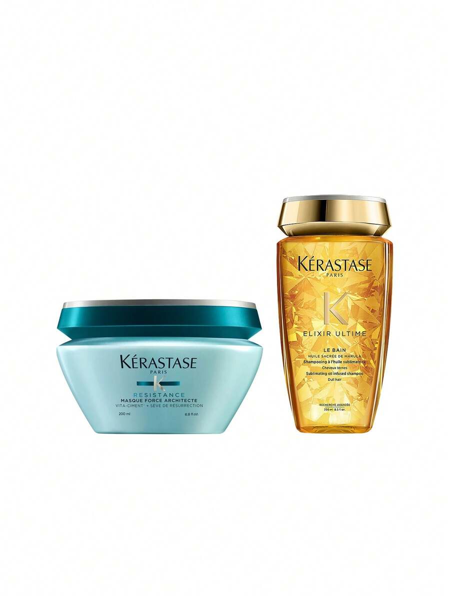 Kérastase [Bundle] Elixir Ultime Bain Shampoo 250 Ml + Resistance Therapiste Masque Hair Mask 200 Ml - Elixir Ultime - View 1