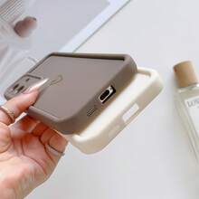 Heart 2pcs Matte Finish Compatible Phone Cases Compatible With Apple 7/8/X/XR/XS Max/11/12/13/14/15/16/17 Pro Max, Galaxy A14/A15/A16/A17/A04/A05/A06/A07/A54/A55/A56/A57/A34/A35/A36/A37/S26/S26 Plus/S26 Ultra, Transsion SMART7/8, G05, Honor 400/400 Pro/400 Lite - Tianyan Coffee + White - View 4