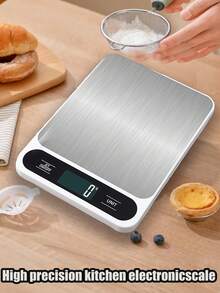 专业精密厨房秤,最大称重10公斤,易于清洁的ABS大秤面,LCD数字显示屏,具备去皮功能和单位切换。适用于烘焙、烹饪、生酮饮食、备餐、咖啡制作等。黑白两色可选。电池供电(不含电池)。 - 218白色 - 查看 7
