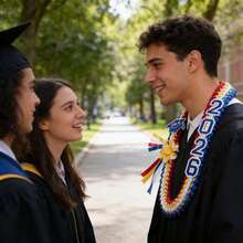 2026 Graduation Honor Rope Class Of 2026 Graduation Lei And Graduation Honor Cord Grad. Ribbon Leis Braided Necklace For Party Photography - A - View 3