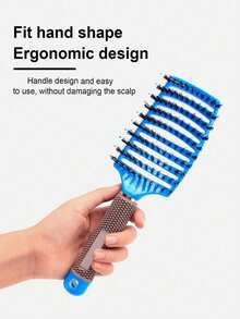 1 lược massage da đầu, lược uốn tóc chống tĩnh điện dùng cho cả nam và nữ, dụng cụ tạo kiểu tóc chuyên nghiệp, vật dụng thiết yếu cho nhà tạo mẫu tóc, phù hợp cho nữ, lược gỡ rối, lược hình cầu, bộ lược mini, lược gỗ. - Nhiều màu - Xem 6
