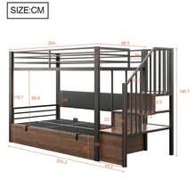 Iron Loft Bed, 90 X 200 Cm, Padded Backrest In Soft Polyurethane, Hydraulic Function, Safety Ladder, High Safety Rail, Bunk Bed, Children's Bed, Black - Black + Medium Density Fiberboard + Metal - View 4