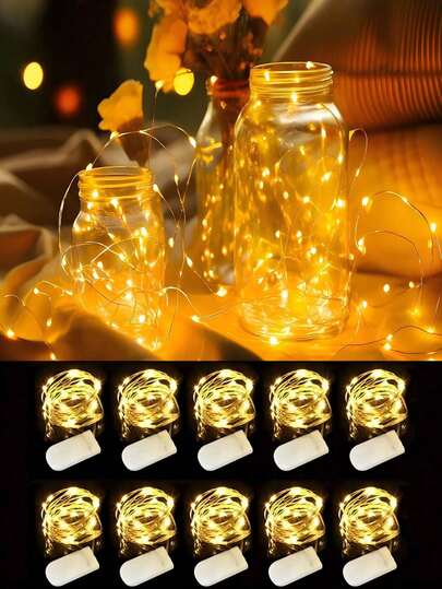 Fairy Lights Battery Operated LED Mini String Lights Twinkle Lights Copper Wire Firefly Starry Lights For Mason Jars Wedding Party Christmas Centerpiece Table Decorations, LED Fairy Lights, 200cm Silvery Wire String Mini Lights For Bedroom, Wedding, Mason Jar, DIY Crafts, Christmas Wreath, Party Decorations, Yellow Light,Fairy Lights Battery Operated String Lights Mason Jar Lights Silvery Wire Light Fireflies DIY Party Wedding(Warm White)