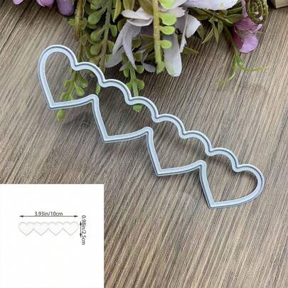 Heart-Shaped Metal Cutting Dies, Hollow Heart-Shaped Photo Frame, Wedding Scrapbooking Paper Cutting Template, Suitable For DIY Scrapbooking, Photo Decoration, And Embossing, For Scrapbooking And Card Making