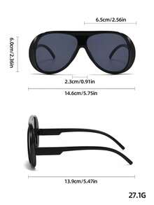 1 pieza Gafas de mujer con estampado de leopardo de plástico, diseño retro moderno, adecuado para fotografía callejera, uso diario, vacaciones y otras ocasiones - Multicolor - Ver 4