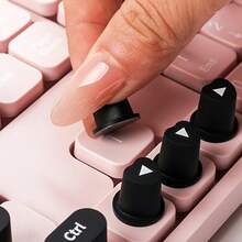OUMINGYQ Universal Silicone Keyboard Cover - 70 Keys Removable DIY Keyboard Protector, 3 Colors Available, Long Nail Keyboard Membrane With Raised Grooves, Suitable For Laptop - Multicolor - View 3