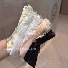 Twilight Princess~French-Style Light Luxury Satin Lace Panties, Feminine Thin Mesh Pure Cotton Crotch Women's Briefs - Hồng - Xem 3
