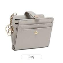 时尚对折超薄卡包，多卡位零钱袋，轻巧简约设计，便携式女士休闲日常钱包 - 彩色 - 查看 14