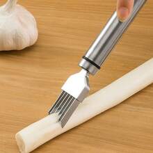 1 pieza Rallador multifuncional de acero inoxidable - Separador portátil de cebolleta con tapa protectora, apto para ajo, cebolla, frutas y verduras, rallador de queso y rallador de acero inoxidable - Multicolor - Ver 6