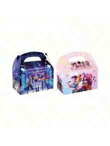 Set de 6 piezas/12 piezas de decoraciones y pequeños regalos con tema de música coreana popular para fiestas, cajas de silbato y accesorios de anime, estilos aleatorios, excelentes para amigos y familiares - Multicolor - Ver 4