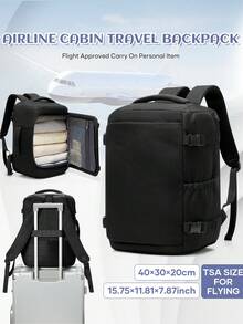 时尚鲨鱼嘴图案背包，大容量户外旅行通勤背包，适合高中生和大学生，卡通设计，圣诞礼物，送给朋友或孩子，露营旅行包，徒步背包 - 彩色 - 查看 4