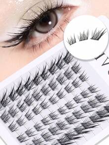 60簇假睫毛，蓬松自然，适合日常妆容、派对、节日，可拉长眼尾，放大双眼。 - 查看 3