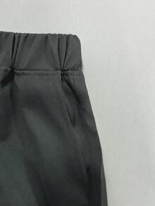 Quần cargo rộng rãi nhiều túi cho bé trai 4-7 tuổi, quần dã ngoại đa năng, màu xám đậm. - Màu xám đen - Xem 5