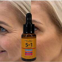 MELAO 5合1抗衰老面部精油，蕴含葡萄籽油、可可脂和视黄醇 | 富含维生素C和E | 减少皱纹，滋润肌肤 - 30ml - 查看 3