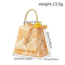 24PCS Wedding Party Favour Gift Treat Packaging Paper Boxes With Handle And Ribbon Elegant Chocolate Candy Paper Boxes For Bridal Shower Party - Multicolor - View 3