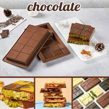 2pcs/3pcs Silicone Chocolate Mold, Non-Stick Rectangular Durable Mold Suitable For Swiss Roll, Chocolate, Chocolate Bar And Dubai Chocolate, Easy Demold - View 4