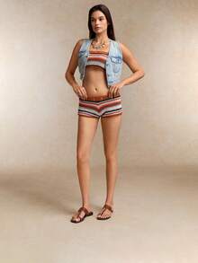 Tropiscape Women's Thick-Soled Wedge And High-Heeled Rope Slippers With Stair-Like Woven Grass Bottom, For Holiday And Island Travel - Beige - View 5