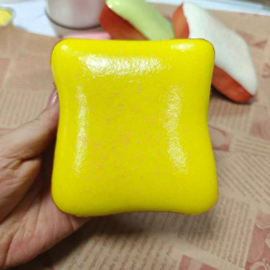 1pc Super Soft Butter Toast Squeeze Toy - Perfect Gift For Birthday, Holiday, Christmas, Halloween - Multicolor - View 1