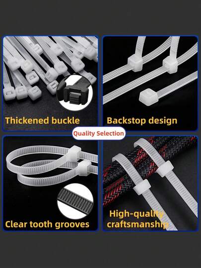 100 chiếc/túi dây buộc nhựa dùng trong làm vườn. Đây là loại dây buộc nhựa tự khóa bằng nylon có chốt an toàn. Chúng có khả năng chịu tải mạnh và độ bền kéo cao. Chúng bền và tiện dụng, thích hợp để sắp xếp dây điện hoặc cáp ở những nơi như nhà cửa, vườn tược, nhà để xe, xưởng, v.v. Đây là món quà tuyệt vời cho Ngày của Mẹ, mùa tựu trường và dùng làm dụng cụ làm vườn.