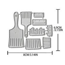 创意画笔模具、DIY剪贴簿相册和压花模板、贺卡制作工具、卡片纸切割工艺品、礼品卡制作模板模切。 - 銀色 - 查看 9