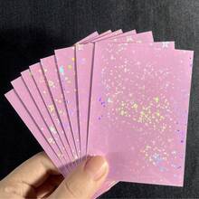 60pcs Holographic Star Card Sleeves - Laser Foil Design, 66x91mm Acid-Free PP Protective Sleeves - Textured Matte Card Sleeves, Suitable For Collecting Cards/PTCG/PKM Trading Cards - Multicolor - View 6