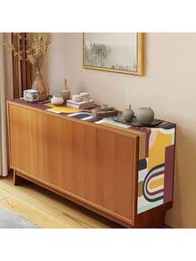 Bộ trang trí nhà cửa phong cách Bohemian họa tiết hình học trừu tượng (1/4/5/6/7 món), thích hợp trang trí phòng khách, phòng ngủ, phòng ăn, chất liệu giả vải lanh, nhiều kích cỡ, dùng để trang trí bàn ăn, khăn trải bàn lò sưởi, tấm lót bàn, đế lót ly, đồ trang trí nhà cửa. - Nhiều màu - Xem 4