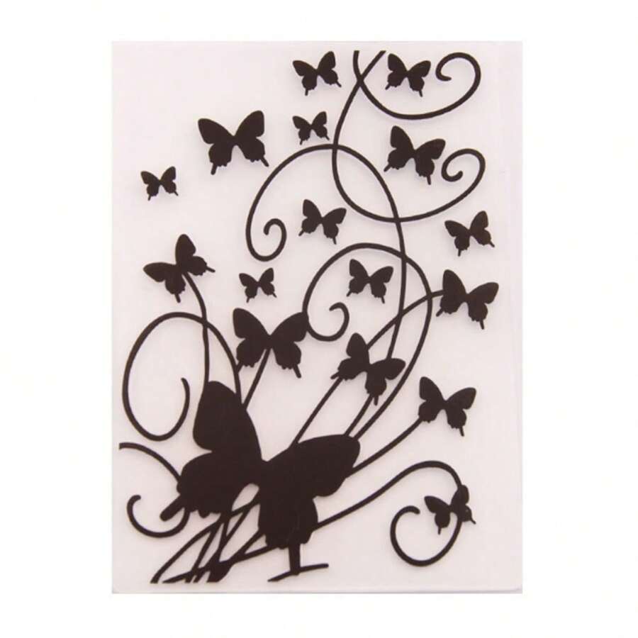 4pcs DIY Plastic Embossed Template, 3D Butterfly Dandelion Retro Flower Embossed Plate Embossed Mold Embossed Flower Printing Clip - Embossed Board - View 1