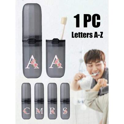 1 hộp đựng bàn chải đánh răng du lịch xách tay với chữ cái hoa màu hồng từ A-Z, hộp đựng bàn chải đánh răng nhỏ gọn và cốc du lịch, bộ dụng cụ đựng bàn chải đánh răng và đồ dùng vệ sinh cá nhân, hộp đựng kem đánh răng du lịch, hộp đựng kem đánh răng di động, hộp đựng đồ dùng vệ sinh cá nhân tối giản, đồ dùng thiết yếu khi đi du lịch, phụ kiện phòng tắm, đồ dùng gia đình, thích hợp cho du lịch, cắm trại, công tác, trở lại trường học, quà tặng sinh nhật lý tưởng, quà tặng tiệc tùng, quà tặng tựu trường, quà tặng mùa hè.