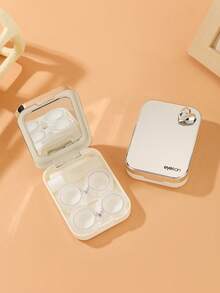 eyekan 1pc Butterfly Pattern Contact Lens Case With Mirror, Contact Lens Storage Box, Contact Lens Care Kit, And Applicator Stick, Suitable For Travel And Home Use. Contact Lens Soaking Storage Set, Suitable For School Use. - Care Box - View 14