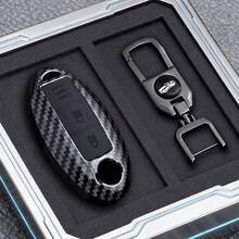 ABS Carbon Fiber 3/4/5 Buttons Car Key Case Cover Keyless Remote Fob Holder For Nissan X-Trail T32 2020, Rogue, Murano, Pathfinder, Maxima - Type a - View 15