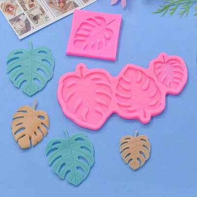 Silicone Mold In Leaf/Maple Leaf Shape, Resin Wax Candle Decoration Mold, Easy Release Multi-Purpose Reusable Mold